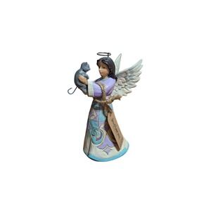Jim Shore Faithful Friend Pint sized angel with kitten 5 1/4 inches tall 4052057